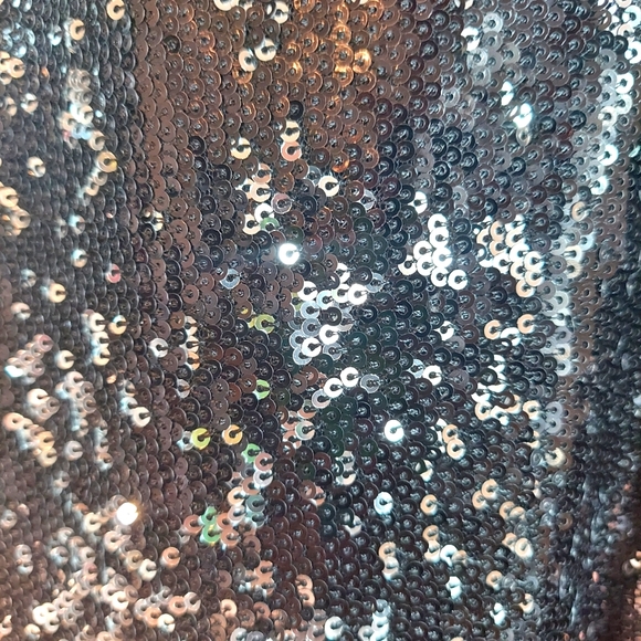 NEW  Call of Eden black and silver Sequin Slip Dress size S - Picture 4 of 11